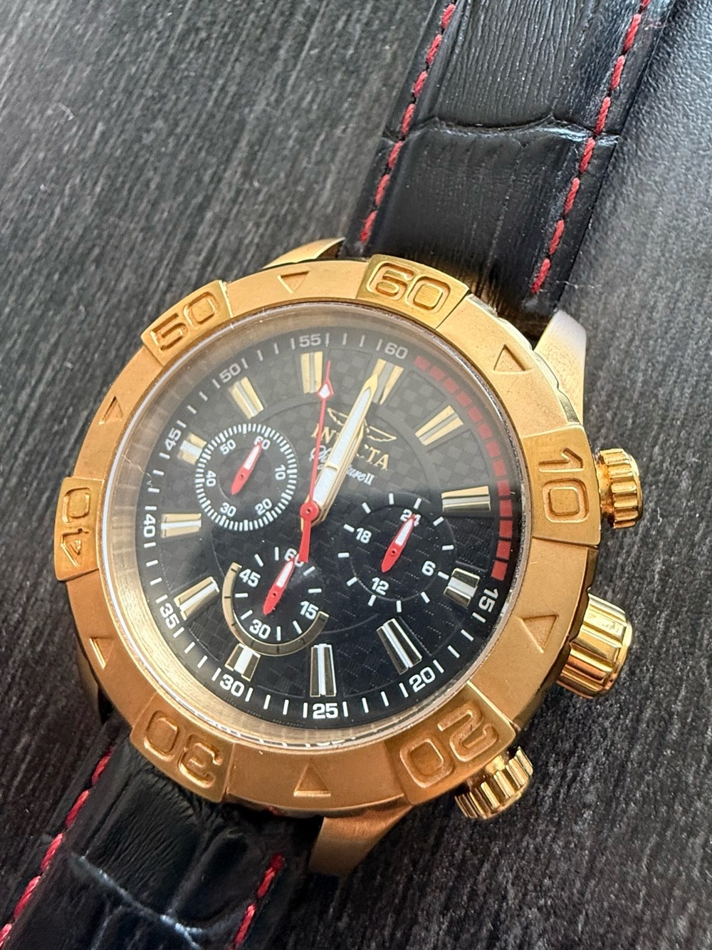 Invicta Signature II Chronograph Black Dial Men's Watch